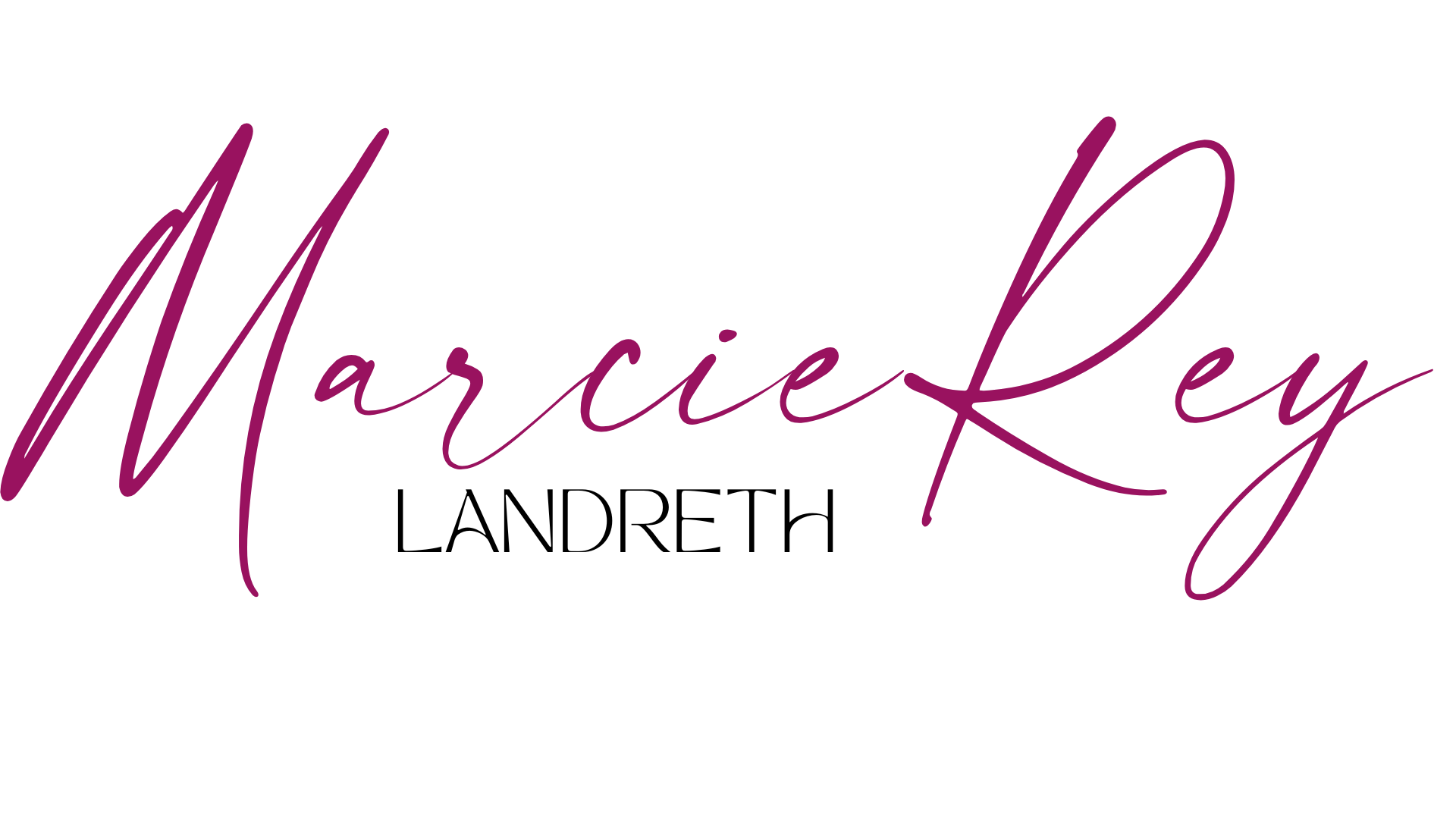 Marcie Rey Landreth, LCSW logo – modern and empowering brand identity for therapy and personal growth services.