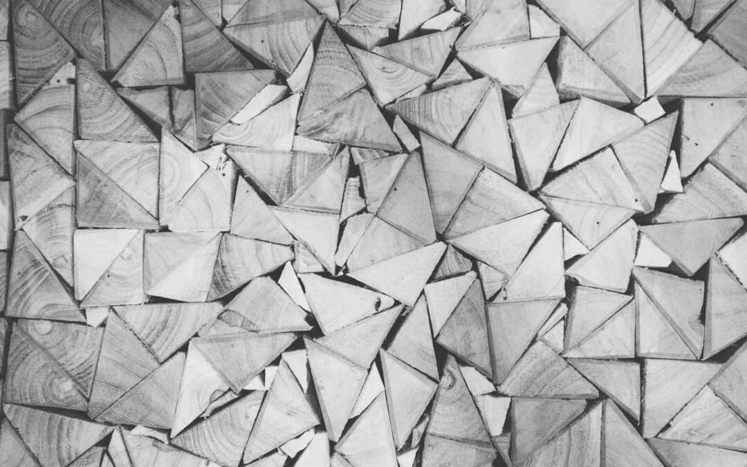 wooden triangles